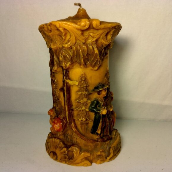 Johann Gunter Walldurn Baden Carved Wax Candle Germany Schwarzwald Mushroom 8" - Picture 4 of 16